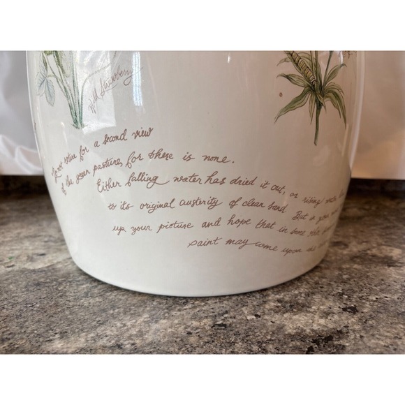 RARE Kohler Prairie Flowers‎ of the Midwest Artist Edition Waste Basket Planter - Picture 8 of 16